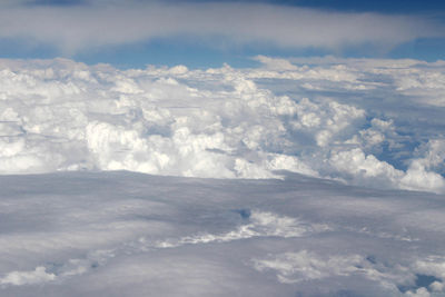 Aerial view of clouds against sky