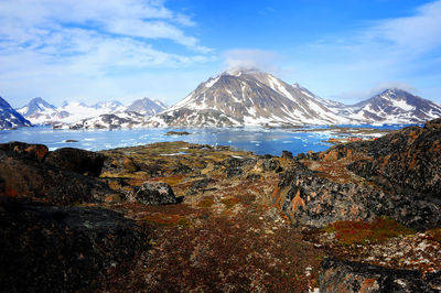 A remote tundra scene in eastern greenland, near the settlement of kulusuk