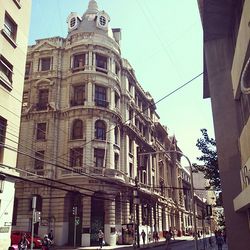 Low angle view of buildings in city