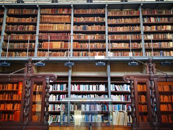 Full frame shot of books in shelf