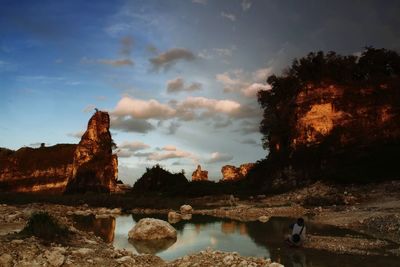Scenic view of trees against sky