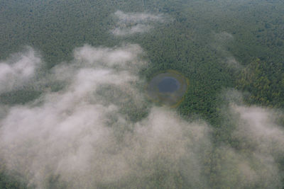 High angle view of land