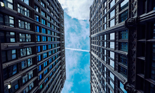 Low angle view of buildings against sky