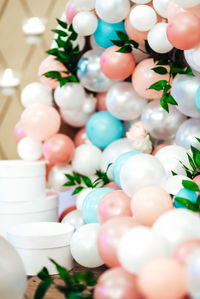 Close-up of multi colored balloons