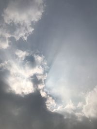 Low angle view of clouds in sky