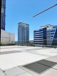 Modern buildings against sky in city