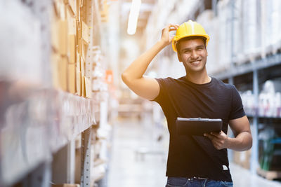 Portrait of a man working