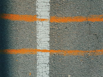 Road marking on asphalt