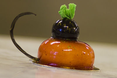 Close-up of food on table
