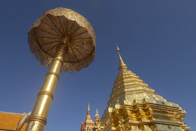 Low angle view of traditional building against sky