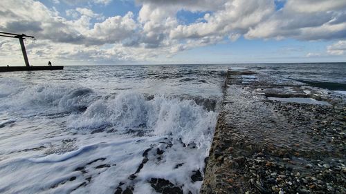 Scenic view of sea against sky