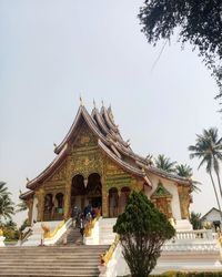 Temple against building