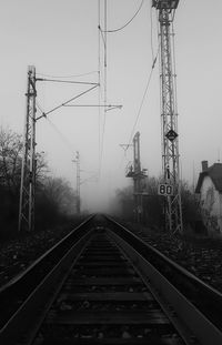 Railroad tracks against sky