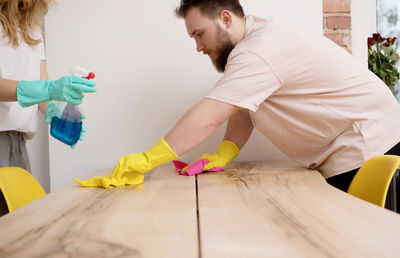 People working on table