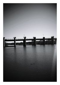 Scenic view of bridge against clear sky