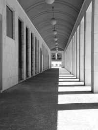 Empty corridor of building