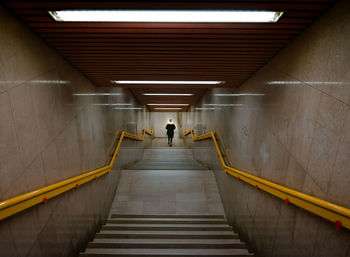 People walking in subway station