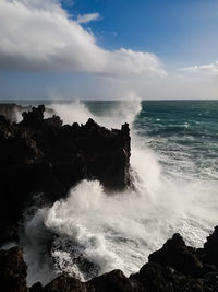 Scenic view of sea against sky