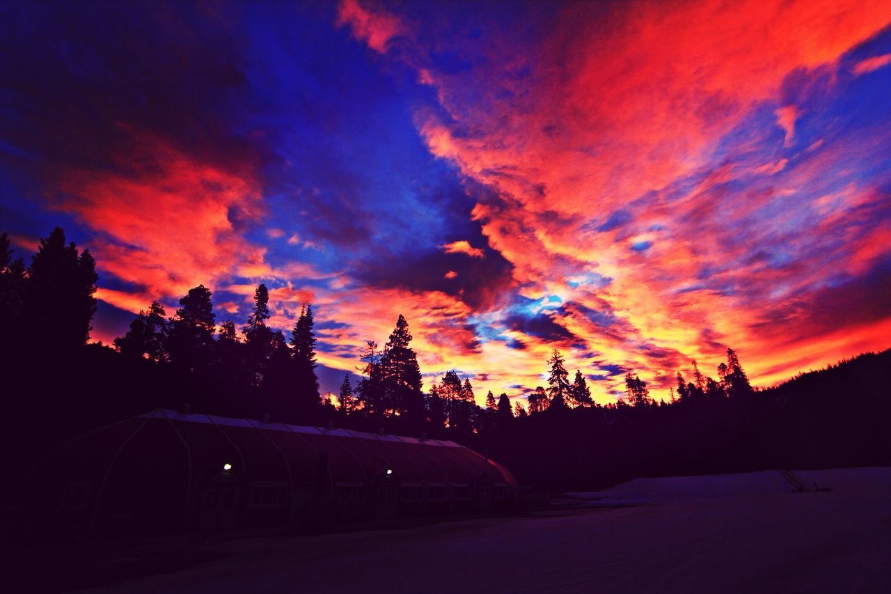 sunset, sky, cloud - sky, silhouette, orange color, dramatic sky, beauty in nature, scenics, road, cloudy, cloud, dusk, moody sky, nature, car, weather, street, tree, tranquility, tranquil scene