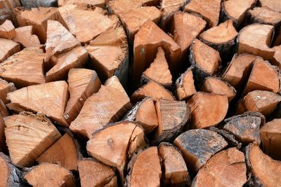 Full frame shot of logs
