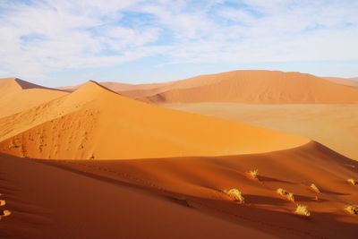 Scenic view of desert against sky