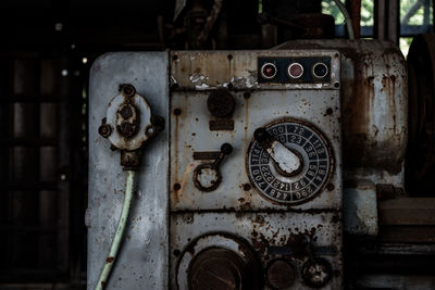 Close-up of old rusty metal