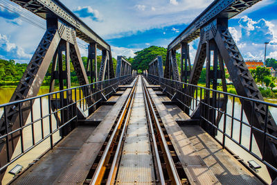 Railway bridge against sky