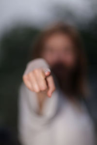 Close-up of young woman