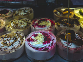 Close-up of various food on table