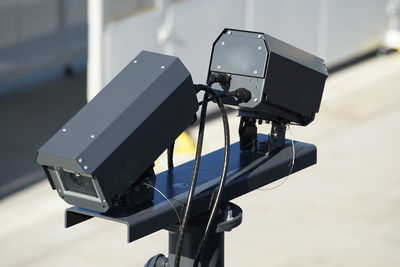 Close-up of security camera