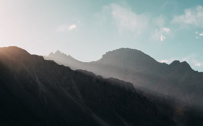 Mountains against sky