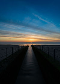 Sunrise over sea from dymchurch beach