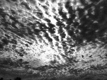 Low angle view of cloudy sky