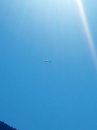 Low angle view of clear blue sky