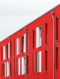 Red building against sky