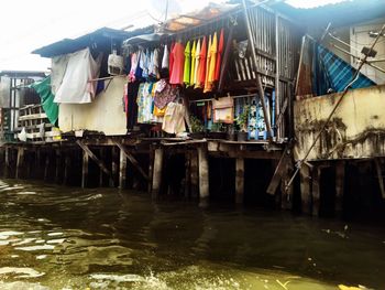 Clothes drying on clothesline