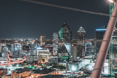 Illuminated city at night