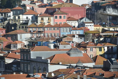 High angle view of townscape