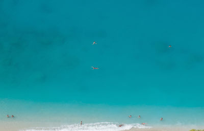 People swimming in sea