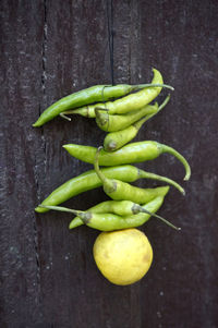 High angle view of vegetables