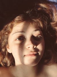 Close-up portrait of young woman