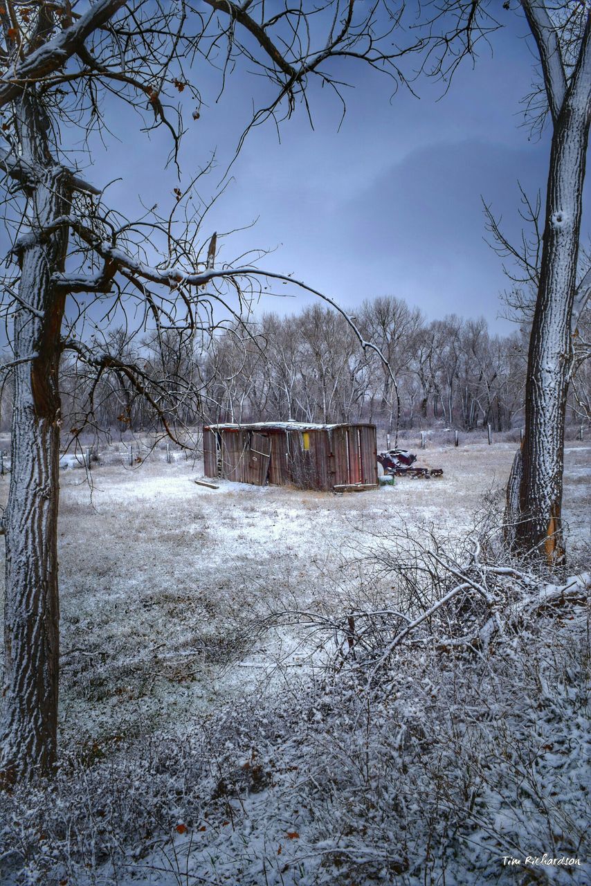 VIEW OF SNOW COVERED LANDSCAPE