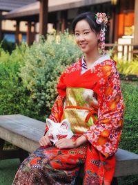 Portrait of a smiling young woman