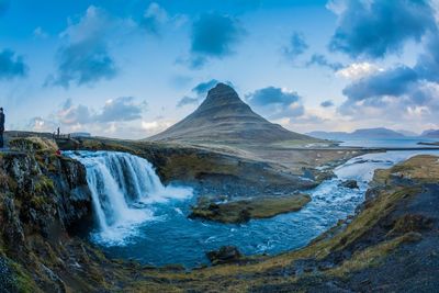 Scenic view of mountain against sky