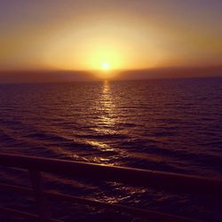 Scenic view of sea during sunset