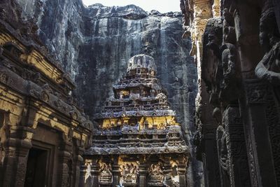 Panoramic view of a temple ellora caves 