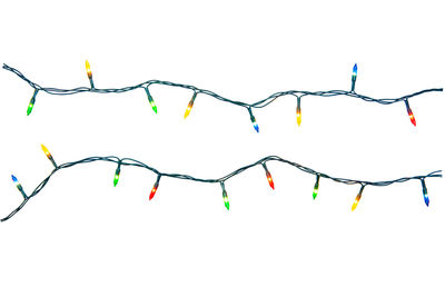 Low angle view of decoration against white background