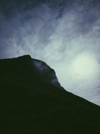 Low angle view of mountain against sky