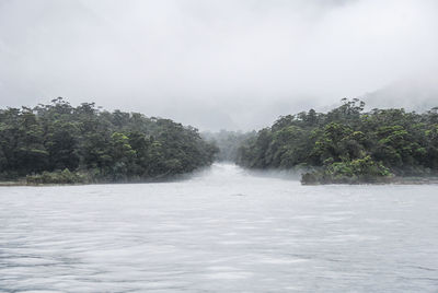 Scenic view of river against sky