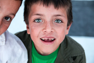 Close-up portrait of boys